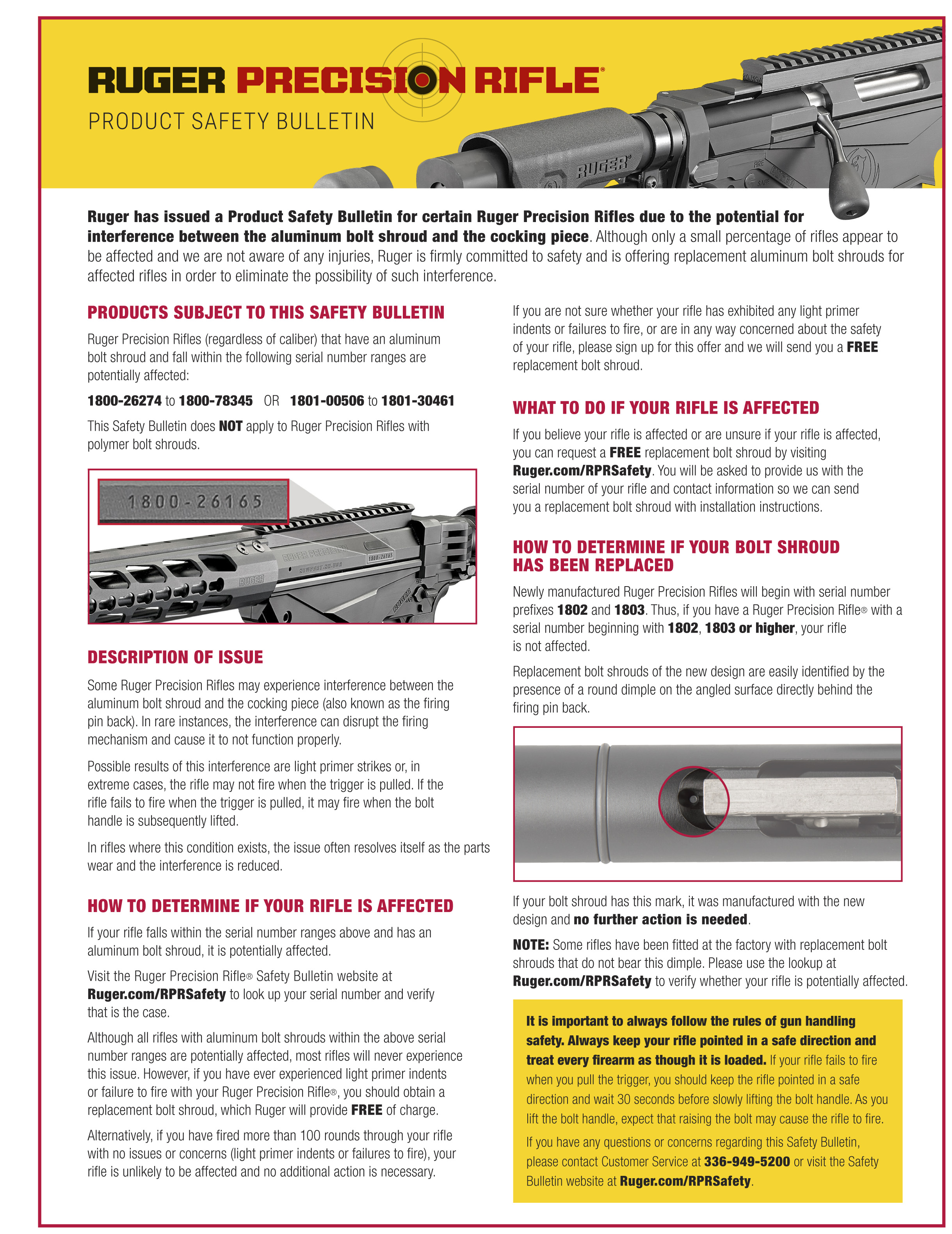 Ruger Safety Bulletin
